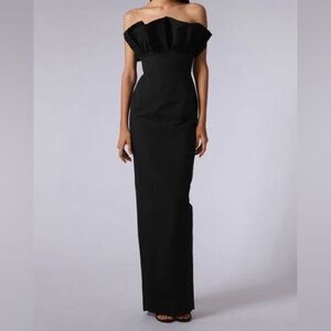 Sau Lee Noah Black Column Dress